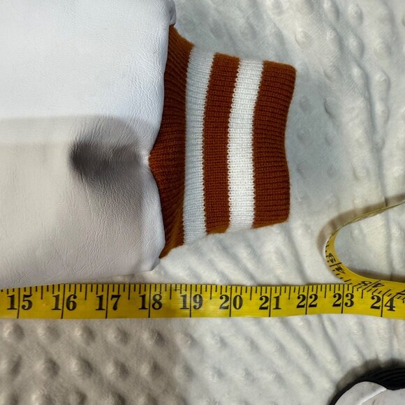 SSR Letterman/Varsity Jacket Burnt Orange & White Wool Mens Size XL - Picture 8 of 10